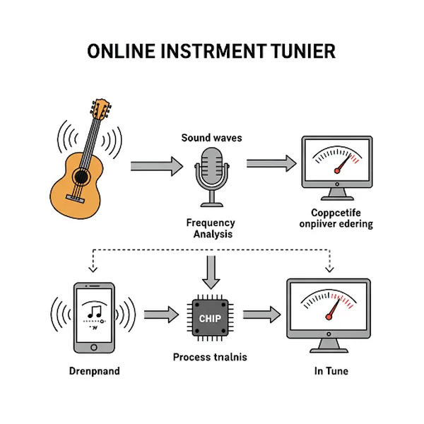 Diagram showing how online microphone tuners work