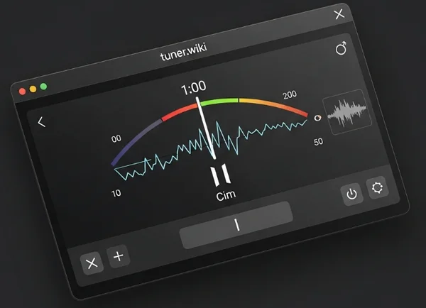 Tuner.wiki visual display for tuning in noisy areas.