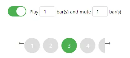 Options for customizing metronome sounds like clicks and beeps.